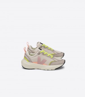 Veja Canary Elastic Laces Alveomesh Sneakers Barn Beige Gula | TLL-5865