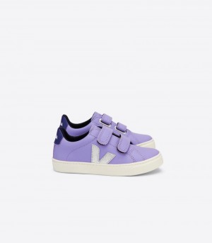 Veja Esplar Chromefree Sneakers Barn Lila Silver | SSW-8653