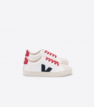 Veja Esplar Extra Sneakers Barn Vita Marinblå | PMU-2658