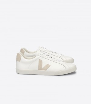 Veja Esplar Läder Sneakers Herr Vita Beige | SCZ-1456