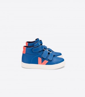 Veja Esplar Mid Chromefree Sneakers Barn Blå Orange | MRG-1811