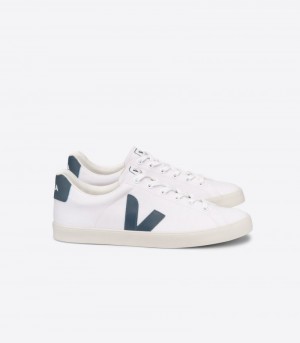 Veja Esplar Se Canvas Sneakers Dam Vita Mörkgröna | IGG-7375