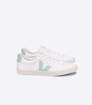 Veja Esplar Se Canvas Sneakers Herr Vita Ljusgröna | ZPL-9124