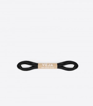 Veja Laces Organic Bomull Skosnören Herr Svarta | MEE-1288