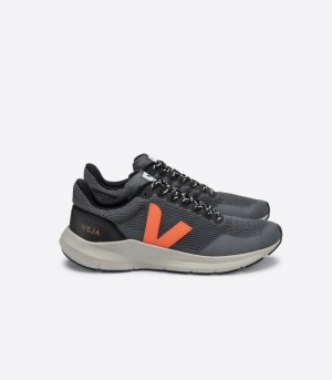 Veja Marlin Lt V Knit Sneakers Dam Mörkgrå Orange | 6E250G