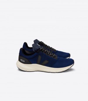 Veja Marlin Lt V-knit Sneakers Herr Svarta Mörkblå | 7K1K1H