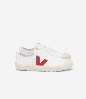 Veja Nova Canvas Sneakers Herr Vita Röda | PPG-6908