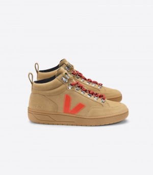 Veja Roraima Mocka Sneakers Herr Bruna Orange | T8BSPN