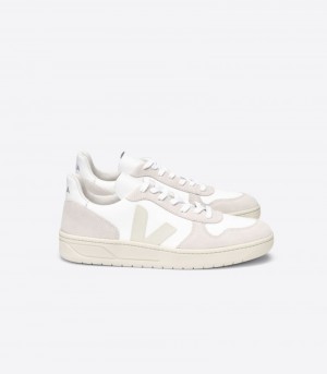 Veja V-10 B-Mesh Sneakers Herr Vita Beige | AMTZQA