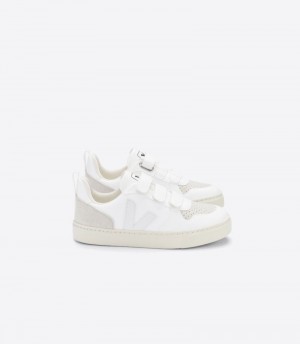 Veja V-10 CWL Sneakers Barn Vita Beige | BTS-6659