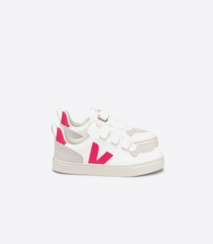 Veja V-10 CWL Sneakers Barn Vita Rosa | GNI-9652