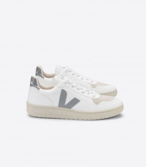 Veja V-10 CWL Sneakers Dam Vita Grå | HWNT44