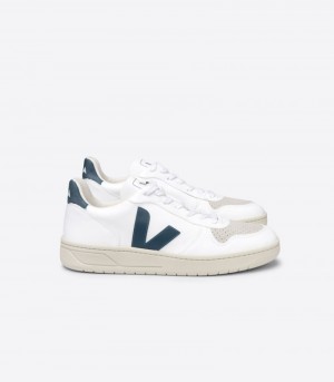 Veja V-10 CWL Sneakers Dam Vita Mörkgröna | 0VS3SY