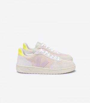 Veja V-10 Mocka Sneakers Dam Beige Lila | 001NVC