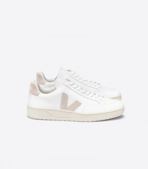 Veja V-12 Läder Sneakers Dam Vita Beige | JE2UYZ