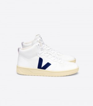 Veja V-15 CWL Sneakers Dam Vita Mörkblå | LWAIUI