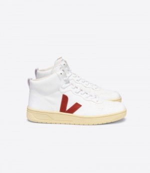 Veja V-15 CWL Sneakers Dam Vita Röda | NLIE70