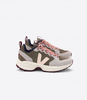 Veja Venturi Mocka Sneakers Dam Olivgröna Grå Rosa | DVO3L9