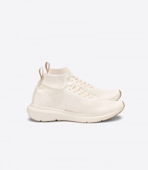 Veja V-knit Veja X Rick Owens Mid Sneakers Dam Grädde | Z0W7E1