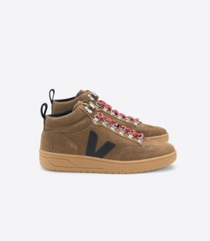 Veja Vstore Roraima Mocka Sneakers Herr Bruna Svarta Röda | 2PYO1T