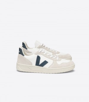 Veja Vstore V-10 Bmesh Sneakers Dam Vita Marinblå | P6HPN0